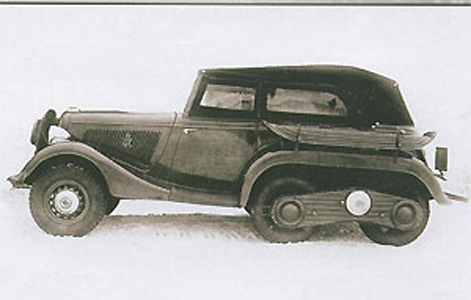  ГАЗ-ВМ с кузовом «фаэтон» на колёсном ходу 